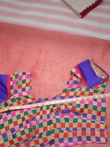 Elegant Peach Saree with Blue Border