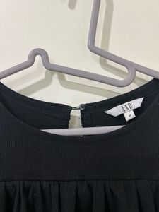 AND- Black Cold Shoulder Ribbed Mini Dress