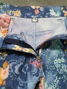 Floral Print Girls Jeans
