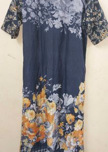 Elegant Floral Print Kurta
