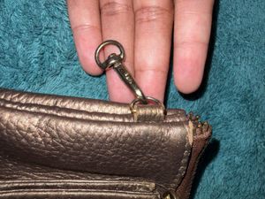 Tory Burch Gold Metallic Clutch Pouch