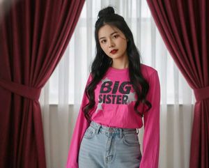 Pink 'Big Sister' Long Sleeve Top