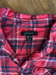 Red Plaid Long Sleeve Shirt