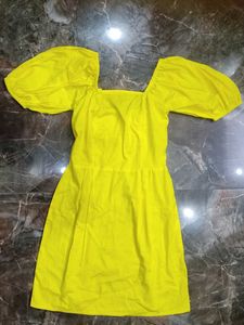 Yellow Beautiful A-Line Dress