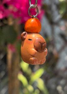 Orange Capybara Charm | Keychain