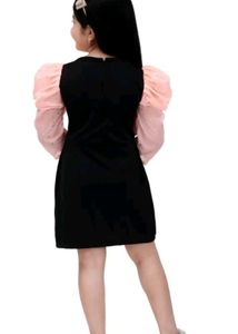 Chic Black &amp; Peach Party Dress for girls