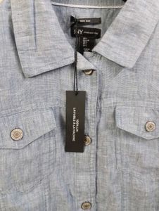 jones new york 100% linen light weight jacket