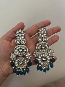 Stunning Teal Stone Dangle Earrings