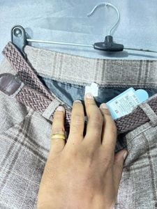 Chic Plaid Mini Skirt with Belt