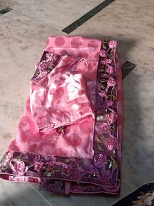 Pink &amp; Black Embellished Lehenga Choli