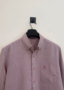 Men's Casual Pink Oxford Shirt