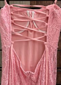 Elegant Pink Lace Dress(new)