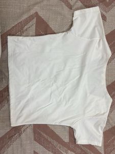 White Square Neck Crop Top