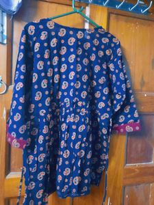 Blue Paisley Print Kurta