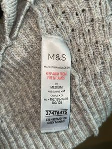 Grey Cable Knit Button-Up Cardigan