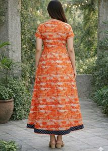 🧡Cotton Print Kurta Dress