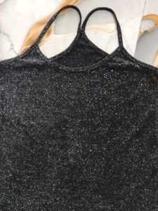 Sparkly Black Camisole Top