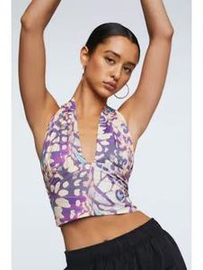 Butterfly Print Halter Top