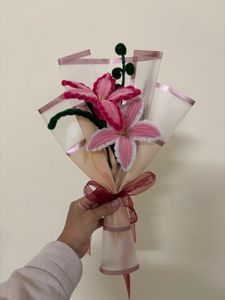 Handmade Pink Lily Bouquet