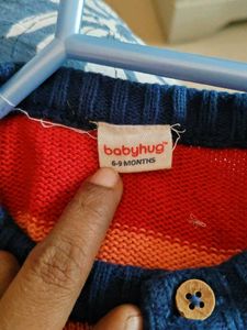 Rainbow Striped Baby Cardigan