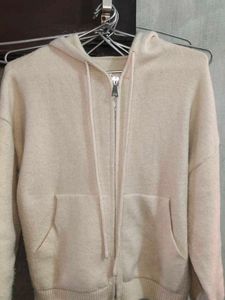 Cozy Beige Zip-Up Hoodie