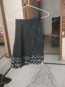 Stylish Black &amp; White Printed Kurta
