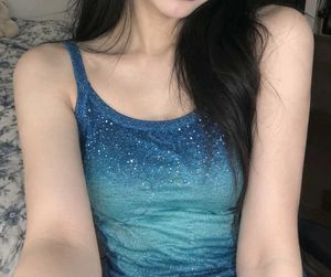 Blue Ombre Sparkle Camisole Top