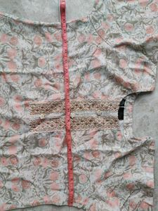 Floral Print Cotton Kurta