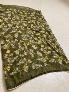 Elegant Floral Print Saree