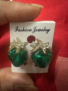 Emerald Green Stud Earrings