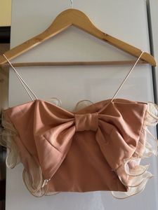 Chic Ruffled Mesh Crop Top
