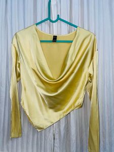 Satin Cowl Neck Top