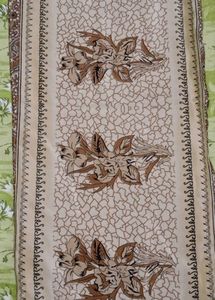 Combo Of 2 Ethnic Saree Set Green Cream Silver