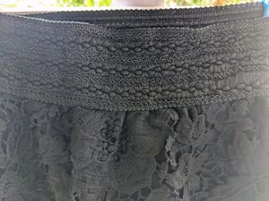 Korean Black Crochet Skirt
