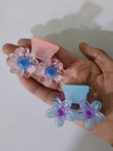 Cute Flower Hair Clips (Set of 4)