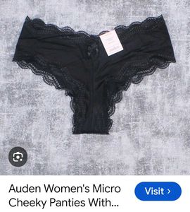 auden Black Lace Trim Briefs