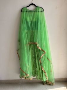 Brand new Stunning Green Cape Ethnic Gown