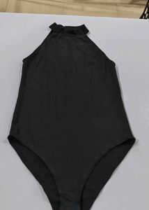 Black Halter Neck Bodysuit