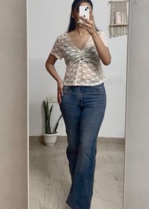 Lace Short Sleeve Top