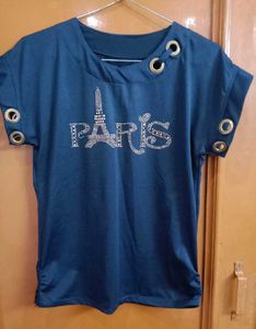 Paris Eiffel Tower Embellished Top