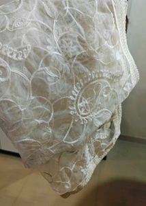 Net White Dupatta