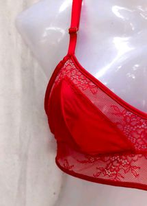 Elegant Red Lace Bralette