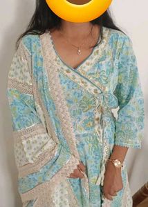 Beautiful Light Blue Printed Kurta Set