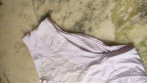 Women's White Lace Trim Briefs
