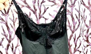 Black Lace Trim Camisole Top