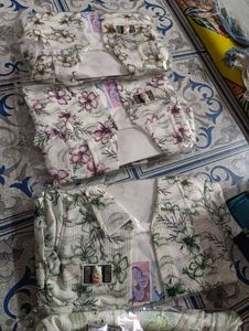 Girls Peach Kurta Set with Embellishments