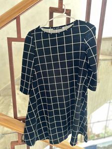 New black checked dress