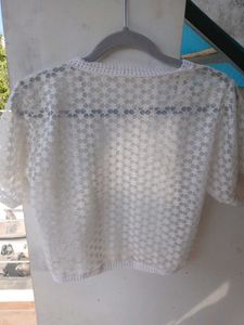 Elegant White Lace Shrug