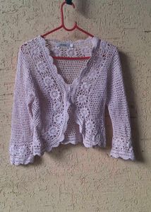 Trendy Crochet Lace Cardigan