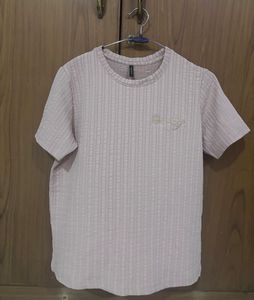 Pretty Textured Short Sleeve Top